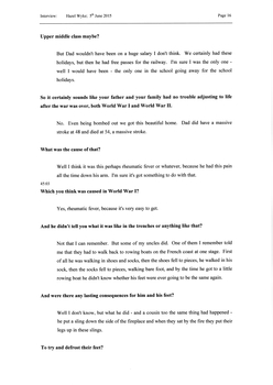 Transcript of an interview with Hazel Wyke 