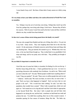 Transcript of an interview with Hazel Wyke