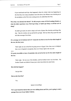 Transcript of an interview with Eric Metcher 