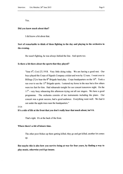 Transcript of an interview with Eric Metcher 