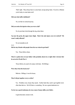 Transcript of an interview with Eric Metcher