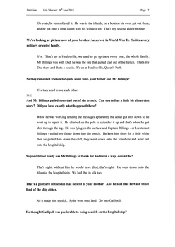 Transcript of an interview with Eric Metcher 