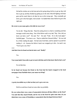 Transcript of an interview with Eric Metcher