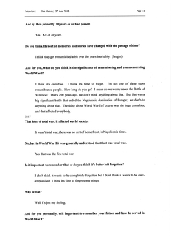 Transcript of an interview with Jim and Keith Harvey