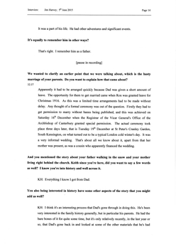 Transcript of an interview with Jim and Keith Harvey