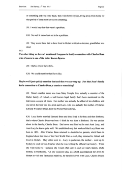 Transcript of an interview with Jim and Keith Harvey