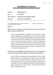Transcript of an interview with Stephen Fankhauser 