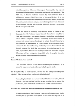 Transcript of an interview with Stephen Fankhauser 