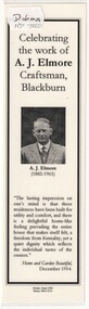 A bookmark to celebrate the work of A. J. Elmore,
