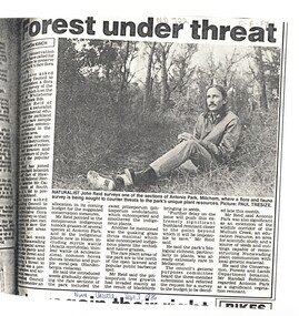 Article, Forest under threat, 13/09/1986 12:00:00 AM