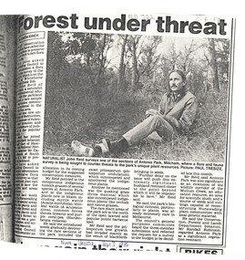 Article, Forest under threat, 13/09/1986 12:00:00 AM