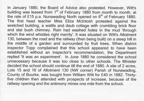 History of Nunawading North State School No. 2242 Sheet 2