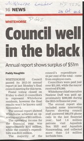 Article, Council Budget, 1/10/2016 12:00:00 AM