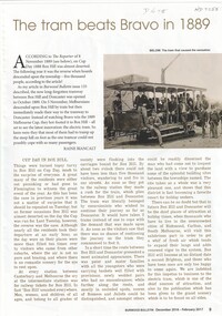 Article, The Tram Beats Bravo in 1889, 1889