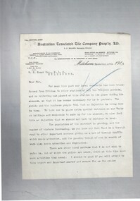 Correspondence, Mitcham Police Station, 1916 - 17