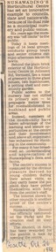 Article, Nunawading Horticultural Centre, 26/10/1988 12:00:00 AM