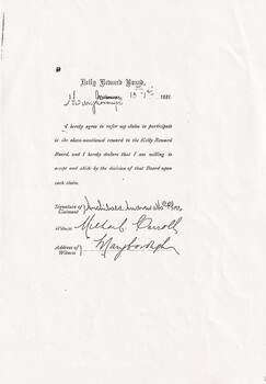 Information pertaining to the capture of Ned Kelly  