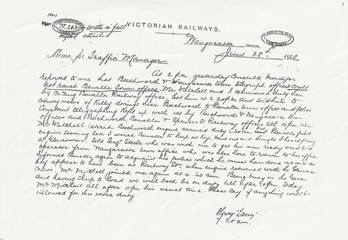 Information pertaining to the capture of Ned Kelly