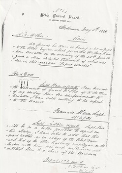 Information pertaining to the capture of Ned Kelly