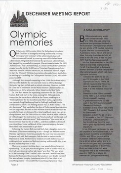 A report of the talk given by Bob Gardiner to the WHS on 10 Dec 2016