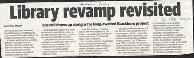 Article, Blackburn Library Revamp, 2017