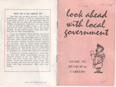 Pamphlet, Local Government Careers, 1968?
