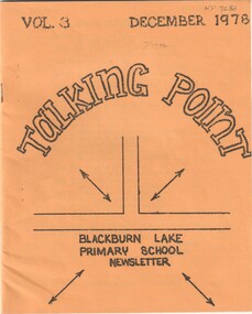 Pamphlet, Blackburn Lake Primary School Newsletter, 1/12/1978 12:00:00 AM