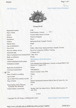 Genealogy of the Geal family and their employment as potters 
