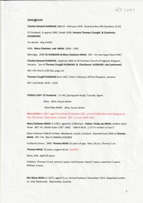 Genealogy of Charles Edward Husband and Mary Chalmers Main