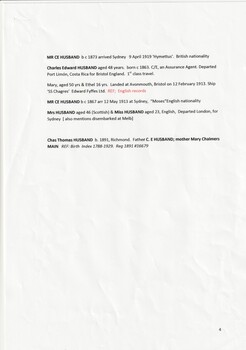 Genealogy of Charles Edward Husband and Mary Chalmers Main