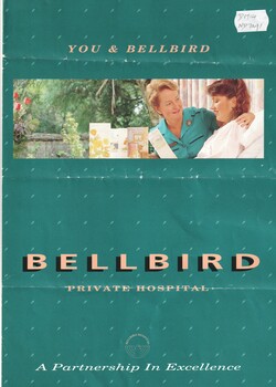A pamphlet advertising Bellbird Private Hospital.