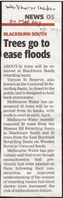Article, Trees go to ease floods, 2017