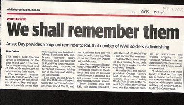 Article, We shall remember them, 2017