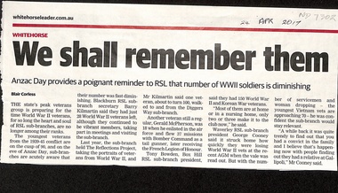 Article, We shall remember them, 2017