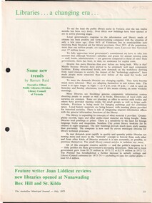 Article, Nunawading Library, 1973