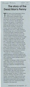 During WW1 a competition took place to design a suitable plaque to be given to the bereaved next of kin of fallen servicemen & women which resulted in the 'Dead Man's Penny'