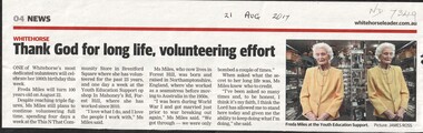 Article, Freda Miles, 22/08/2017 12:00:00 AM