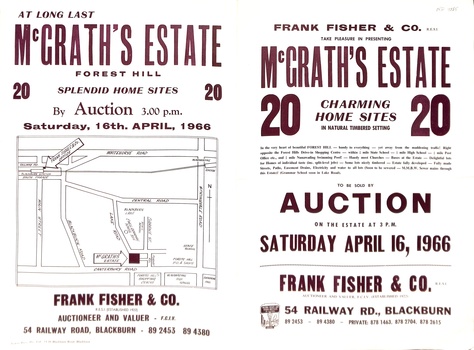 McGrath's Estate Auction 1966
