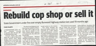 Article, Rebuild Cop Shop Or Sell It, 2017
