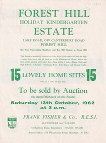 Forest Hill Kindergarten housing sale