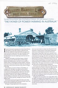 Daniel Harvey was dubbed 'The Father of Power Farming in Australia "