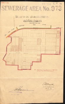 Sewerage area No 973 - shire of Blackburn and Mitcham.