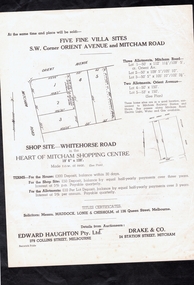 Document, 296 Mitcham Road, Mitcham, 1941