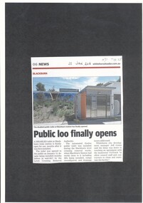 Article, Public Loo Finally Opens, 2018