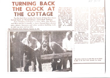 photocopy, Turning Back The Clock At The Cottage, 15/09/1965 12:00:00 AM