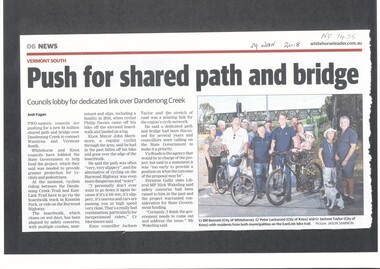 Article, Shared Path And Bridge, 2018