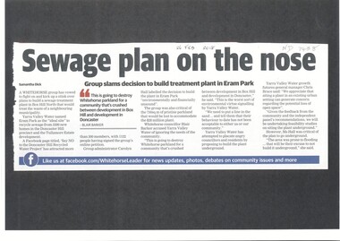 Article, Sewage Plan, 2018