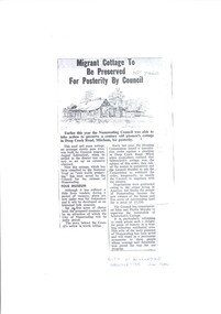In 1964, the City of Nunawading purchased what is now known as Schwerkolt Cottage and John and Phyllis Murphy were commissioned to be in charge of its restoration.