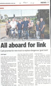  A $4 million shared path will connect a 'missing link' on the side of Burwood Hwy 