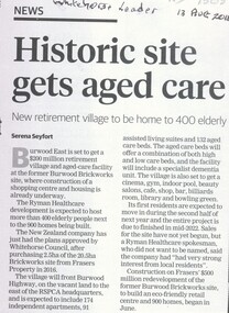 A retirement village will be constructed next to the RSPCA, Burwood Highway on part of the site of the former Burwood Brickworks, 